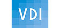 Buchstaben VDI auf weißem Hintergrund