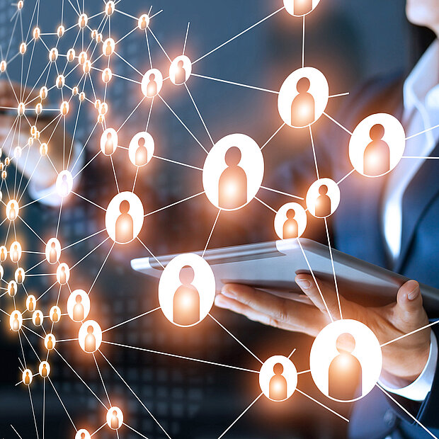 Eine virtuelle Darstellung eines Verbindungsnetzes